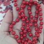 Vintage necklace with red and gold beads. Image 2
