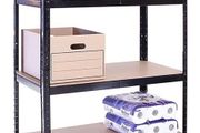 Industrial Shelving Units: 180cm x 90cm x 45cm | Heavy Duty Racking Shelves for Storage - 1 Bay, Black 5 Tier (175KG Per Shelf), 875KG Capacity | For Workshop, Shed, Office (FREE POSTAGE)
