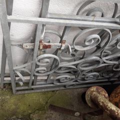 Solid galvsnigates driveway and pedestrian gate'n