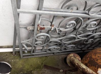 Solid galvsnigates driveway and pedestrian gate'n
