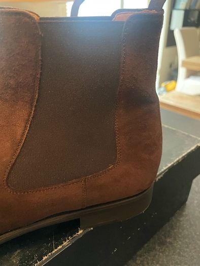Magnanni Men's Cognac Suede Chelsea Boots