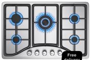 gas hob with 5 burners