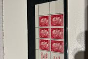 ww2 German hitler Third Reich original block of 6 stamps with marg. Hitler Red Cross