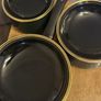 Teflon three piece saucepan set green & gold Image 3