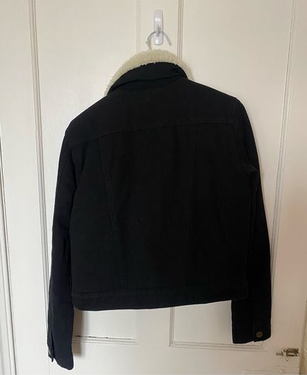 Women's Denim Fur Lined Jacket Size 10