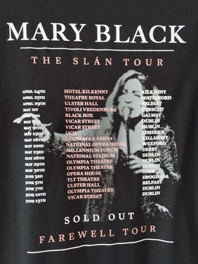 Mary Black Slan Tour T-shirt 2026