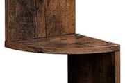 Corner Shelf, 5 Level Hanging Shelf, Rack Zigzag Design, Bookcase, 20 x 20 x 127.5 cm, vintage color