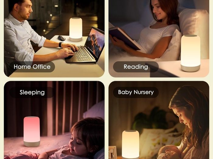 Rechargeable Lamp, RGB&10 Brightness Touch Lamp,1800mah Cordless Lamp Rechargeable Lamp for Bedroom & Touch Lamps Bedside Lamp,Portable Lamp for Bedroom,Night Light Kids Night Light Baby, Adult Gifts