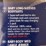 Baby boy long sleeve bodysuits 2 suits 100% cotton  & bibs 2pack  6-12 months  100% cotton Image 3