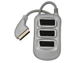 New 3 Way Port SCART Splitter AV Audio Video Euro Digital Adapter #1020