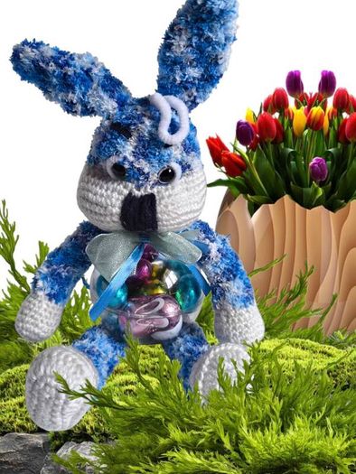 Handmade Crochet Easter Bunny Kids Gift Personalised Easter Bunny Toy