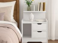 main image for ad White Bedside Table with 2 Drawers