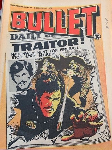 Bullet Comic x 10 Issues  29,34,35, 38,39,40,41,46,48,497-Not Continuous Running intermittently from -Sept 30th 1978 -15th Jan 197-DC Thompson-Vintage UK Comics