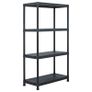 Storage Shelf Racks 5 pcs Black 60x30x138 cm Plastic Image 2