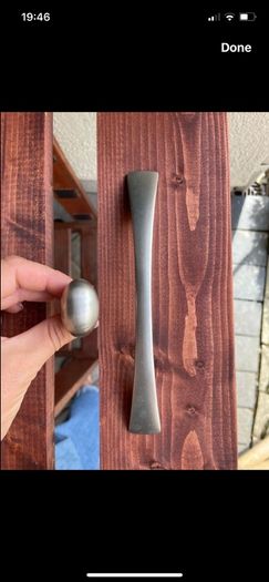 Matt nickel grey knobs and handles for cupboards or doors