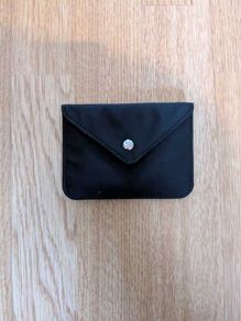 Black nylon card holder wallet
