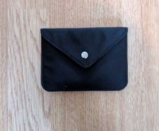 Black nylon card holder wallet