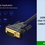 Ugreen VGA Cable 1.5M 3+6 Male To Male Image 4