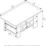 FREE EXPRESS SHIPPING Andrey Coffee Table with Bin Drawer, French Oak/Black Image 2