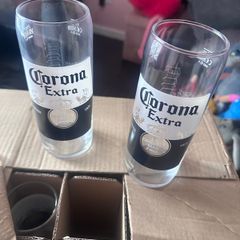 Box of new 2023 corona pint glasses