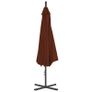 Cantilever Umbrella with Steel Pole 300 cm Terracotta Image 2