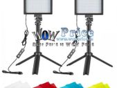 29422 Neewer 2 Packs 66pcs Tabletop LED Video Light with Mini Tripod Stand and Color Filters