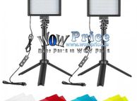 main image for ad 29422 Neewer 2 Packs 66pcs Tabletop LED Video Light with Mini Tripod Stand and Color Filters