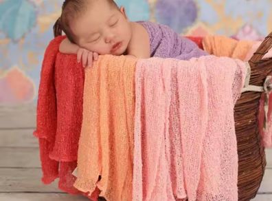 baby swaddle and fur for photography