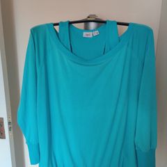 BPC blue long line sweatshirt 2 in 1 size UK24/26 EU52/54 Perfect condition Postage included