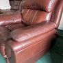 Brown leather recliner chairs Image 2