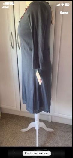 tunic  dress Avoca size (2) 12 Bnwt grey neck detail