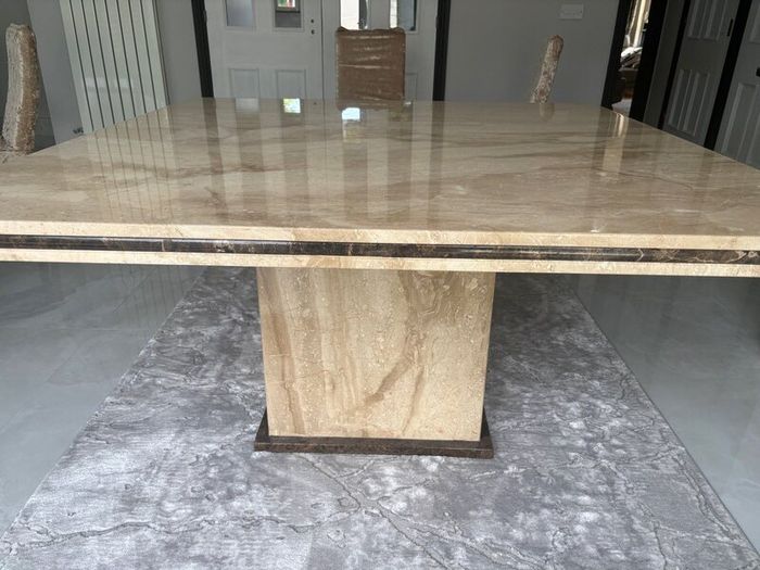 Marble Dining Table with 8 Chairs