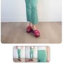 Zara green gingham trousers Image 2