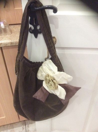 Corduroy dark green bag