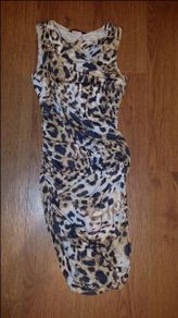 Beautiful brand new Body con mini/midi leopard print dress by Miss Selfridge size UK8 EUR36 Price includes postage