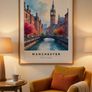 Manchester Wall Art Print, Travel Art Poster Image 5