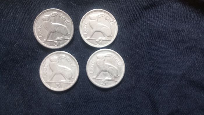 Job Lot of Irish Pre-Euro Coins (10p, 20p, 3d Rabbits)