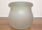 Frosted glass jar with airtight lid (tea-light candle holder)