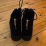 Ladies Schuh Black Suede Ankle Boots, Size 40 / 7 Image 5