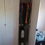 Three-door wardrobe in light wood effect finish Image 3
