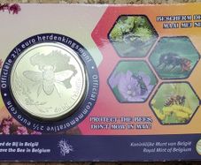 Belgium 2.5 Euro Brilliant Uncirculated Coin 2024 - The Bee in Belgium - Belgian Coincard Catalog