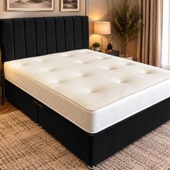 Black 5ft kingsize base headboard and matress!!!