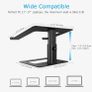 BoYata Laptop Stand, Height Adjustable Ventilated Laptop Holder, Ergonomic Notebook Stand, Laptop Riser Compatible with 10-17'' Laptops Black Image 4