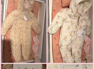2 baby girl snowsuit