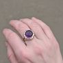 Vintage Amethyst Sterling Silver Ring(7.2g) Image 2
