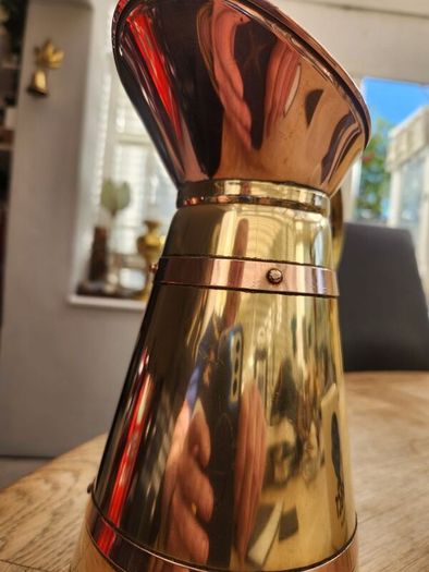 Copper and brass vintage jug.