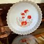 Arcopal 27 cm Flan Quiche Dish Poppy Flowers Milk Glass Image 6