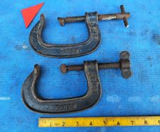 Pair of 3" G clamps by Woden