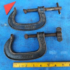 Pair of 3" G clamps by Woden