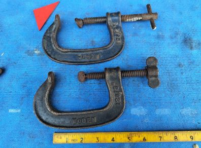 Pair of 3" G clamps by Woden
